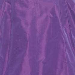Pre Owned Miu Miu Purple Taffeta Pleated Mini Skirt S