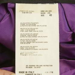 Pre Owned Miu Miu Purple Taffeta Pleated Mini Skirt S
