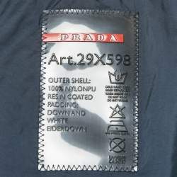 Pre Owned جاكيت برادا نيلون أزرق كحلي مبطّن مقاس متوسط - ميديوم