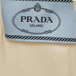 مملوكة مسبقًا فسـتان بـرادا قصير واسع من صوف بلون كريمي مقاس صغير