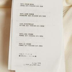 مملوكة مسبقًا فسـتان بـرادا قصير واسع من صوف بلون كريمي مقاس صغير