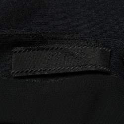 Pre Owned فساتين برادا كريب أسود بلا أكمام قصيرة مقاس متوسط (ميديوم)