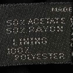 Pre Owned فساتين برادا كريب أسود بلا أكمام قصيرة مقاس متوسط (ميديوم)