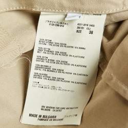 Pre Owned Prada Beige Cotton Cape Sleeve Belted Coat S