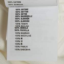 Pre Owned فستان ميني برادا دِنم أبيض بلا أكمام واسع مقاس كبير