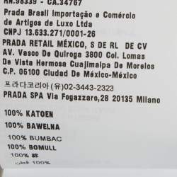 Pre Owned فستان ميني برادا دِنم أبيض بلا أكمام واسع مقاس كبير