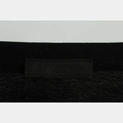 Pre Owned بلوزة برادا قطن جيرسيه سوداء مضلعة بلا أكمام