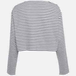 Pre Owned Prada Blue/Red Striped Jersey Long Sleeve T-Shirt M
