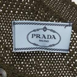 Pre Owned Prada Green Wool Long Sleeve Cardigan S 