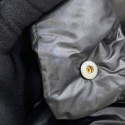 Pre Owned فيست برادا كروب جاكيت مبطن بشعار مثلثي مقاس 40 أسود نايليون 100%