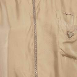 Pre Owned جاكيت برادا بيج بسحاب بشعار مثلثي مقاس صغير