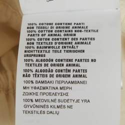 Pre Owned جمبسوت برادا قماش شمبري مطبوع كريمي مقاس صغير - إكس صغير