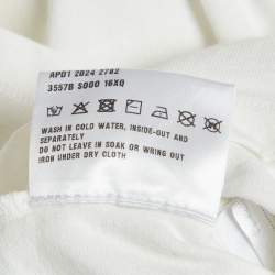 مملوكة مسبقًا Prada White Logo Print Jersey T-Shirt M