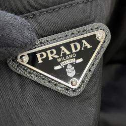 Pre Owned Prada Re-Nylon Cropped Jacket Size 36 Black Nylon