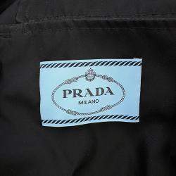 Pre Owned Prada Re-Nylon Cropped Jacket Size 36 Black Nylon