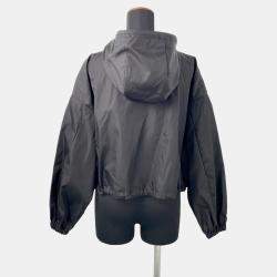 Pre Owned Prada Re-Nylon Cropped Jacket Size 36 Black Nylon