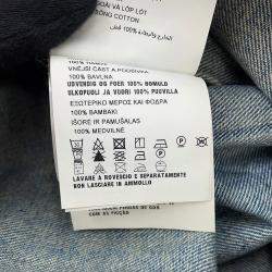 Pre Owned Prada Triangle Logo Denim Dress Size 36 Blue Cotton100%