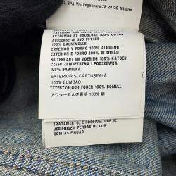 Pre Owned Prada Triangle Logo Denim Dress Size 36 Blue Cotton100%