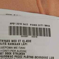 Pre Owned Prada Peach/White Lace Inserts Satin Short Dress S