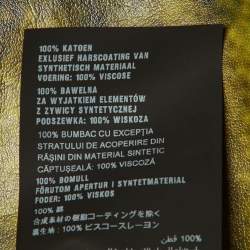 Pre Owned فستان برادا جلد صناعي طباعة بوستر غيرل أخضر مقاس متوسط - ميديوم