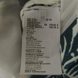 Pre Owned Prada Blue Floral Print Cotton Mini Dress M