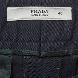 Pre Owned شورت برادا خامة التويل أزرق كحلي قصير مقاس صغير - سمول