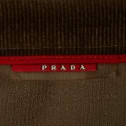 Pre Owned Prada Brown Corduroy Pencil Skirt S