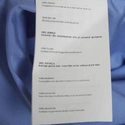 Pre Owned قميص برادا قطن أزرق تطريز متباين بأكمام طويلة مقاس متوسط - ميديام