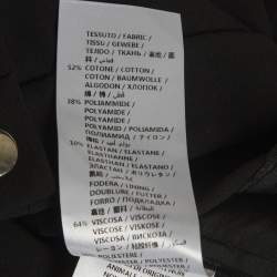 Pre Owned Prada Black Velvet Belted Midi Dress S