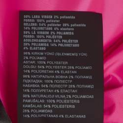 Pre Owned Prada Pink Tweed Short Sleeve Puffer Jacket S