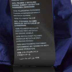 Pre Owned جاكيت بقلنسوة من النايلون المعاد تدويره من برادا أزرق مقاس صغير جدًا