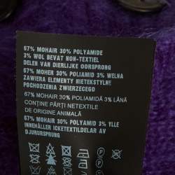 Pre Owned Prada Purple Mohair Blend Oversized Cardigan S