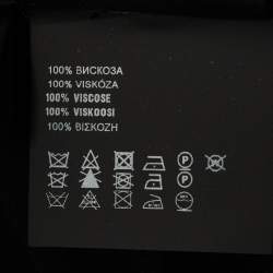 مملوكة مسبقًا Prada Black Crepe Deep V-Neck Cady Maxi Dress M