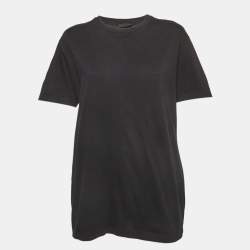 مملوكة مسبقًا Prada Black Jersey Crew Neck T-shirt XL