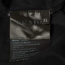 مملوكة مسبقًا Prada Black Jersey Crew Neck T-shirt XL