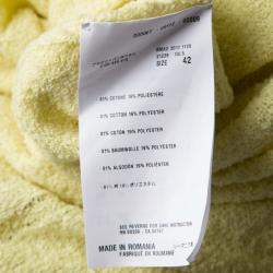 Prada Yellow Pleated Terry Cloth Skirt M