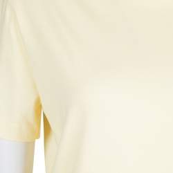 Pre Owned Prada Yellow Cotton Jersey Short Sleeve Crew Neck T-Shirt S