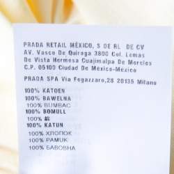 Pre Owned Prada Yellow Cotton Jersey Short Sleeve Crew Neck T-Shirt S