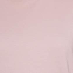 Pre Owned Prada Peach Cotton Jersey Short Sleeve Crew Neck T-Shirt S