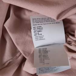 Pre Owned Prada Peach Cotton Jersey Short Sleeve Crew Neck T-Shirt S