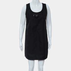 Pre Owned Prada Re-Nylon Triangle Logo Dress IT 42
