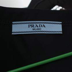 Pre Owned Prada Re-Nylon Triangle Logo Dress IT 42