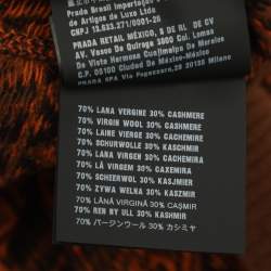 Pre Owned Prada Orange Wool Blend Jacquard Sweater M