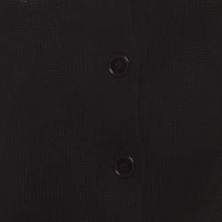Pre Owned Prada Black Cashmere Knit Button-Up Sweater Vest L