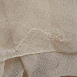 Pre Owned Prada Beige Knit and Chiffon Dropped Waist Sleeveless Maxi Dress S