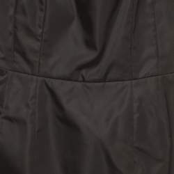Pre Owned Prada Re-Nylon Black Triangular Pouch Detail Mini Dress XS