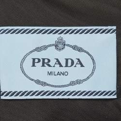 Pre Owned Prada Re-Nylon Black Triangular Pouch Detail Mini Dress XS