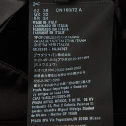 Pre Owned Prada Re-Nylon Black Triangular Pouch Detail Mini Dress XS