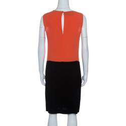 Prada Colorblock Crepe Sleeveless Midi Dress M