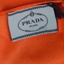 Prada Colorblock Crepe Sleeveless Midi Dress M